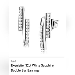 Dazzling Silver and White Gemstone Earrings